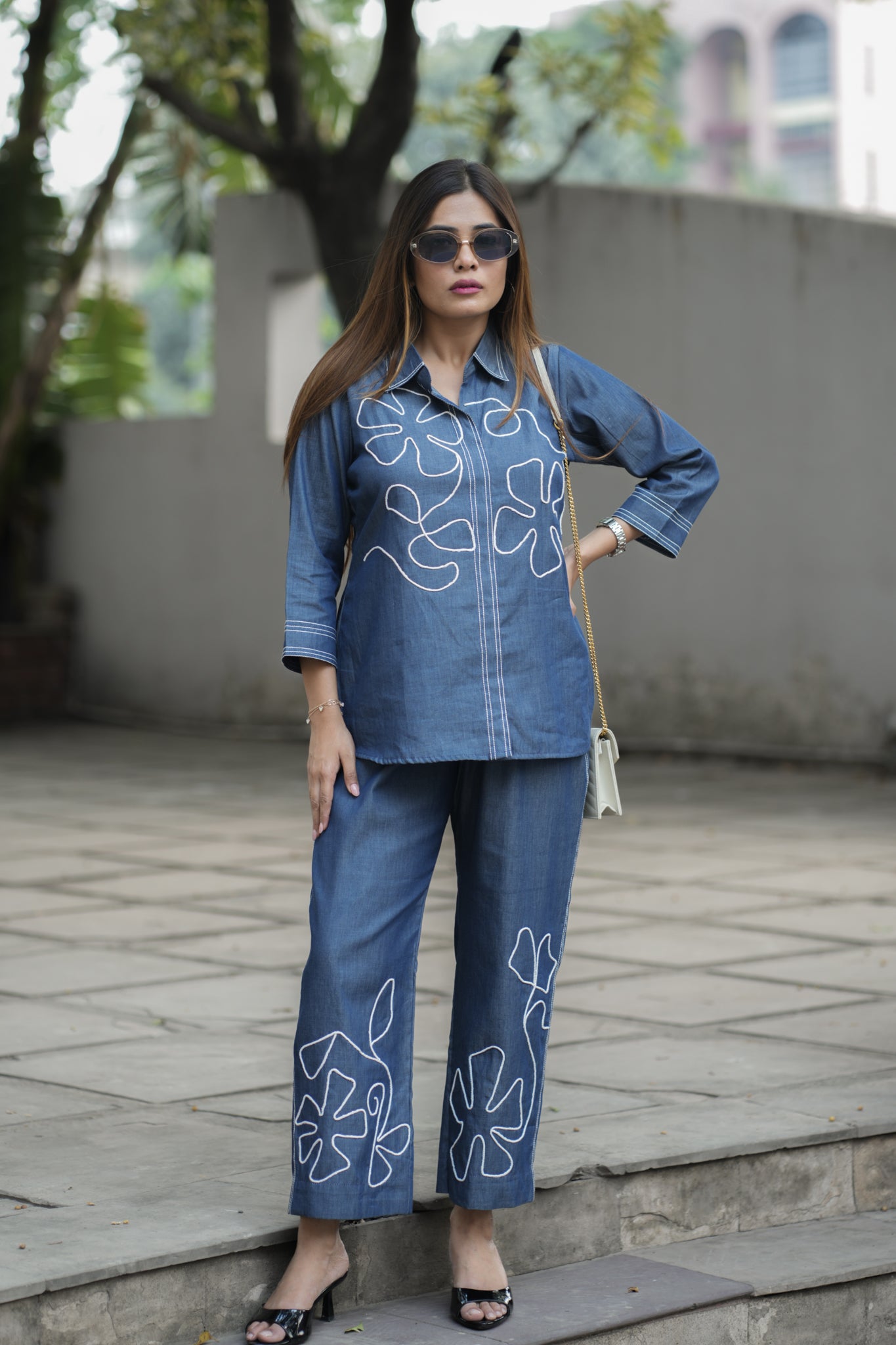Indigo cord set