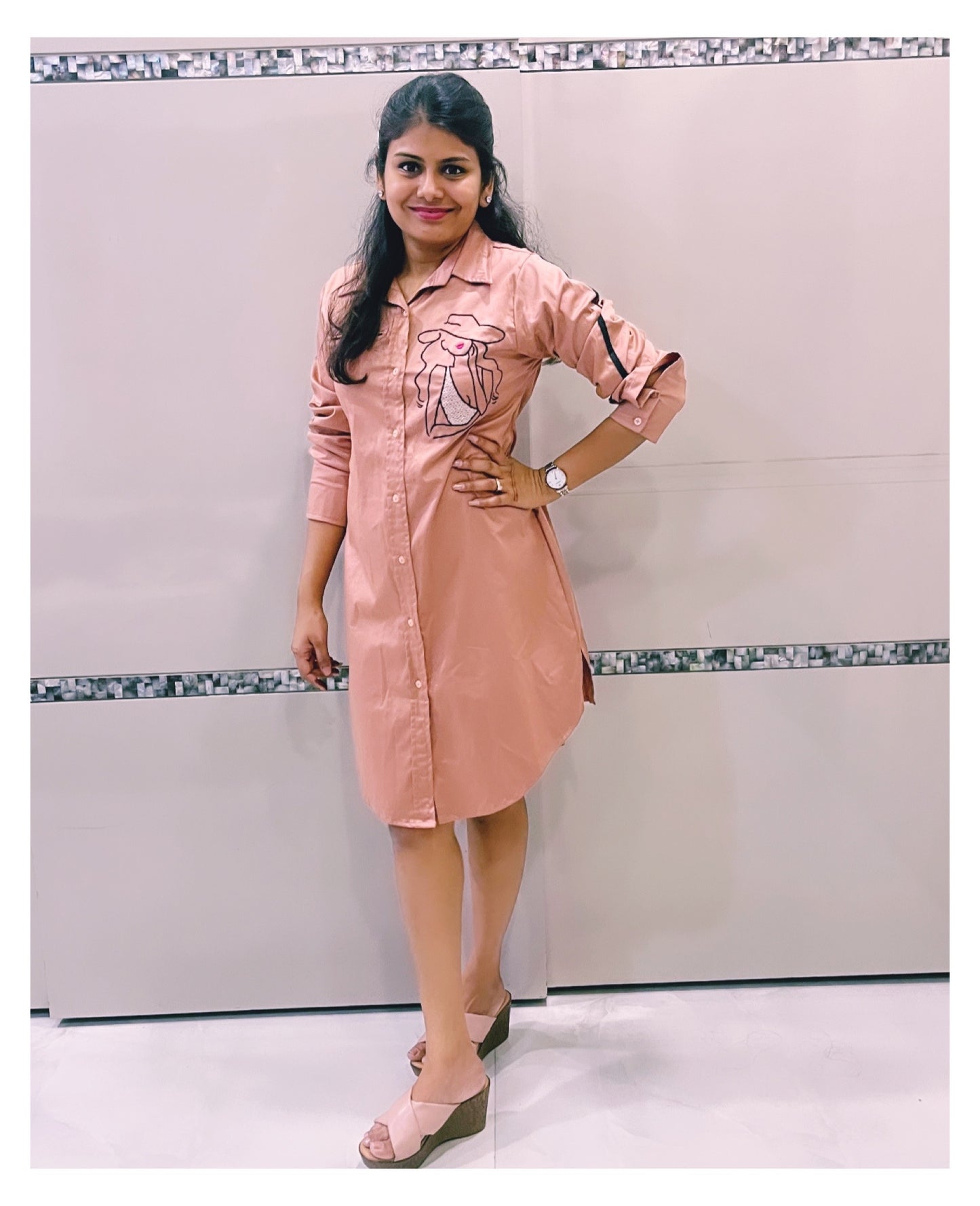 Copper Shirt Dress